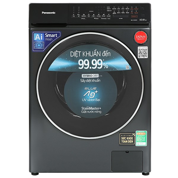 Máy giặt sấy Panasonic Inverter 10.5 kg NA-V105FR1BV
