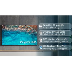 Smart Tivi Samsung 4K Crystal UHD 60 inch UA60BU8000